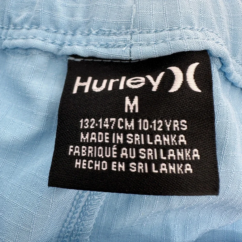 Hurley Phantom Boys Blue Hybrid Shorts 4-Way Stretch Quick Dry Size M 10-12 NWT
